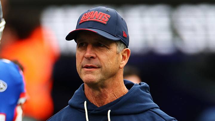 New York Giants head coach John Harbaugh