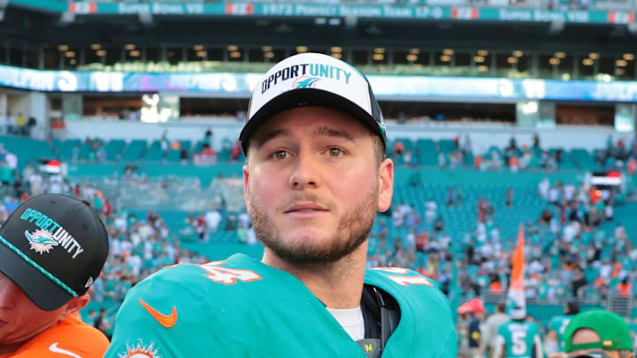 Miami Dolphins quarterback Quinn Ewers