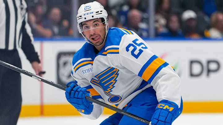 St. Louis Blues forward Jordan Kyrou