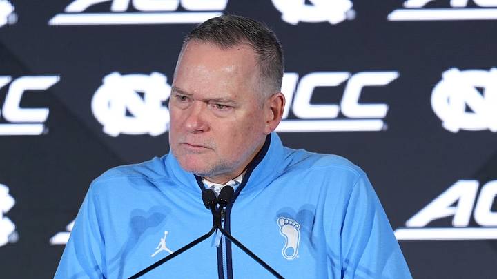 Oct 7, 2026; Charlotte, NC, USA; North Carolina Tar Heels head coach Michael Malone answers questions from the media during the ACC Tip-Off in Charlotte, NC. Mandatory Credit: Jim Dedmon-Imagn Images Oct 7, 2026; Charlotte, NC, USA; North Carolina Tar Heels head coach Michael Malone answers questions from the media during the ACC Tip-Off in Charlotte, NC. Mandatory Credit: Jim Dedmon-Imagn Images