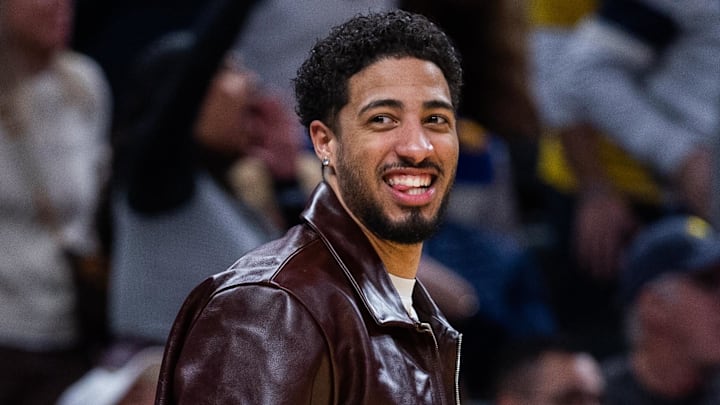 Indiana Pacers guard Tyrese Haliburton (0) in the second half against the Houston Rockets at Gainbridge Fieldhouse.