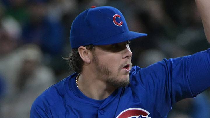 Apr 1, 2025; West Sacramento, California, USA; Chicago Cubs pitcher Justin Steele (35) throws a pitch during the second inning against the Athletics at Sutter Health Park. Mandatory Credit: Ed Szczepanski-Imagn Images