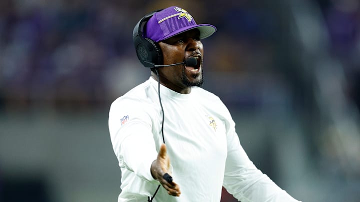 Minnesota Vikings defensive coordinator Brian Flores
