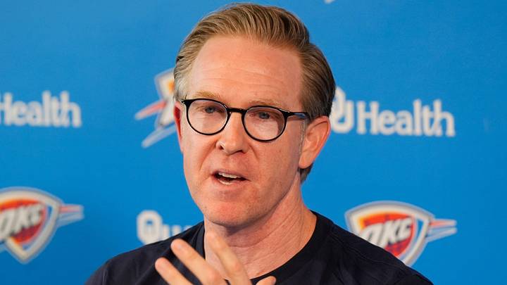 Sam Presti, Thunder General Manager, has his end-of-season media access, Monday, June 8, 2026. Sam Presti, Thunder General Manager, has his end-of-season media access, Monday, June 8, 2026.
