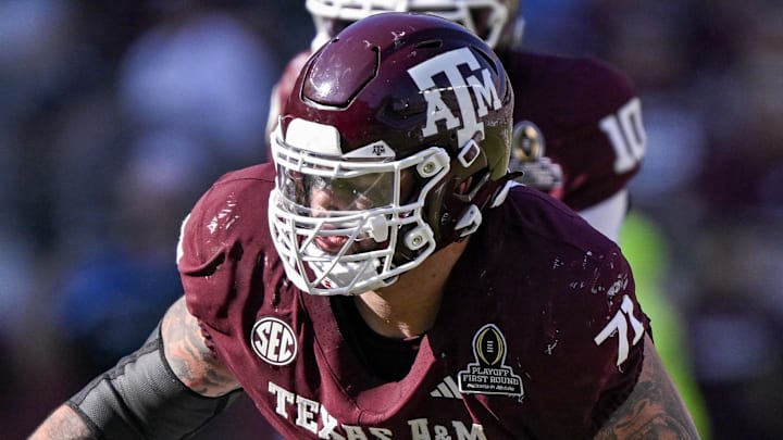 Texas A&M Aggies offensive lineman Chase Bisontis Texas A&M Aggies offensive lineman Chase Bisontis