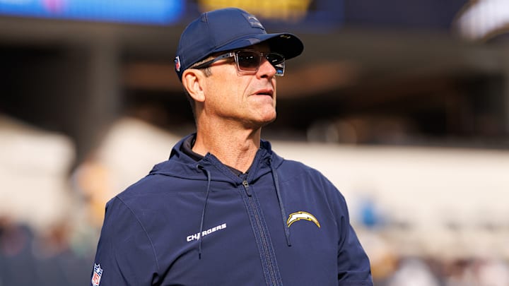 Los Angeles Chargers head coach Jim Harbaugh