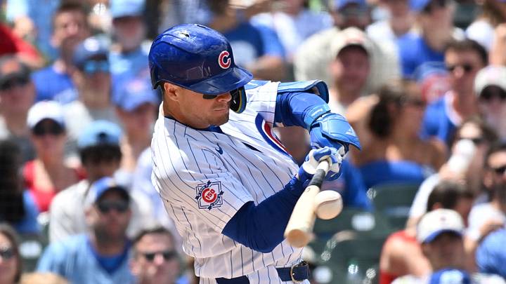 Jun 20, 2026; Chicago, Illinois, USA; Chicago Cubs right fielder Matt Shaw (6) hits a three-run home run against the Toronto Blue Jays during the second inning at Wrigley Field. Mandatory Credit: Patrick Gorski-Imagn Images Jun 20, 2026; Chicago, Illinois, USA; Chicago Cubs right fielder Matt Shaw (6) hits a three-run home run against the Toronto Blue Jays during the second inning at Wrigley Field. Mandatory Credit: Patrick Gorski-Imagn Images