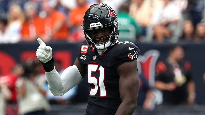 Sep 20, 2026; Houston, Texas, USA; Houston Texans defensive end Will Anderson Jr. (51) celebrates after a sack during the second quarter Cincinnati Bengals at Reliant Stadium. Mandatory Credit: Thomas Shea-Imagn Images Sep 20, 2026; Houston, Texas, USA; Houston Texans defensive end Will Anderson Jr. (51) celebrates after a sack during the second quarter Cincinnati Bengals at Reliant Stadium. Mandatory Credit: Thomas Shea-Imagn Images