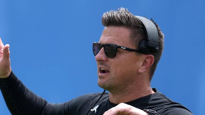 May 2, 2026; Pasadena, CA, USA; UCLA Bruins coach Bob Chesney reacts during the spring game at Rose Bowl. Mandatory Credit: Kirby Lee-Imagn Images May 2, 2026; Pasadena, CA, USA; UCLA Bruins coach Bob Chesney reacts during the spring game at Rose Bowl. Mandatory Credit: Kirby Lee-Imagn Images
