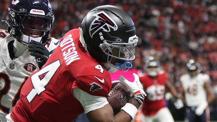 Atlanta Falcons wide receiver Jahan Dotson Atlanta Falcons wide receiver Jahan Dotson