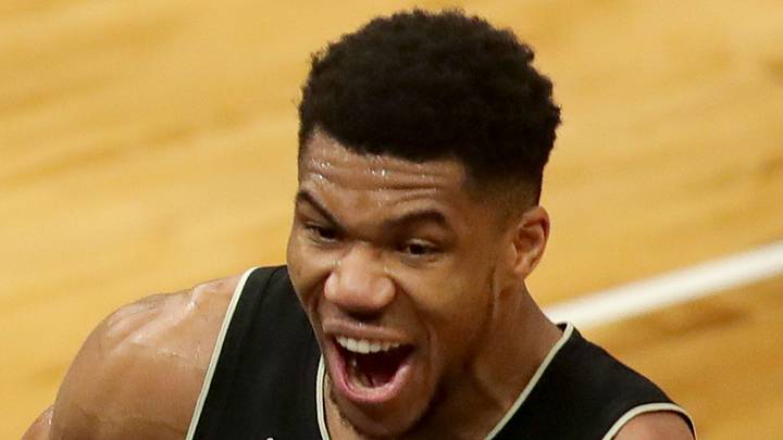 Bucks forward Giannis Antetokounmpo celebrates his after slam dunk with 10.3 seconds left in the game against the Clippers Feb. 28, 2021.
Mjs Bucks Bucks01 03144 Bucks forward Giannis Antetokounmpo celebrates his after slam dunk with 10.3 seconds left in the game against the Clippers Feb. 28, 2021.
Mjs Bucks Bucks01 03144