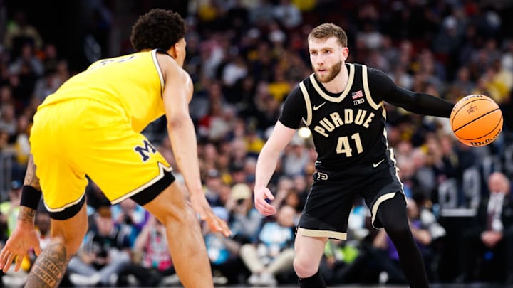 Purdue Boilermakers guard Braden Smith (3) looks to pass during the first half against the Michigan Wolverines.