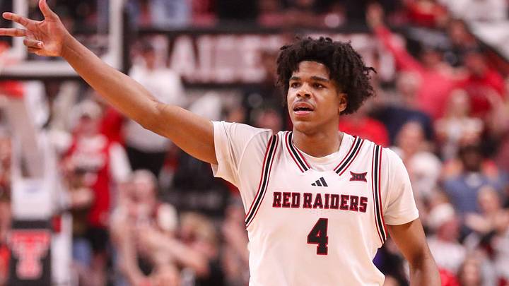 Texas Tech's Christian Anderson reacts to hitting a 3-pointer against Cincinnati during a Big 12 Conference men's basketball game, Tuesday, Feb. 24, 2026, in United Supermarkets Arena. Texas Tech's Christian Anderson reacts to hitting a 3-pointer against Cincinnati during a Big 12 Conference men's basketball game, Tuesday, Feb. 24, 2026, in United Supermarkets Arena.