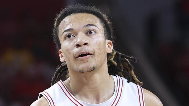 Houston Cougars guard Kingston Flemings (4) reacts after a play during the first half against the New Orleans Privateers at Fertitta Center on December 13,  2025. 