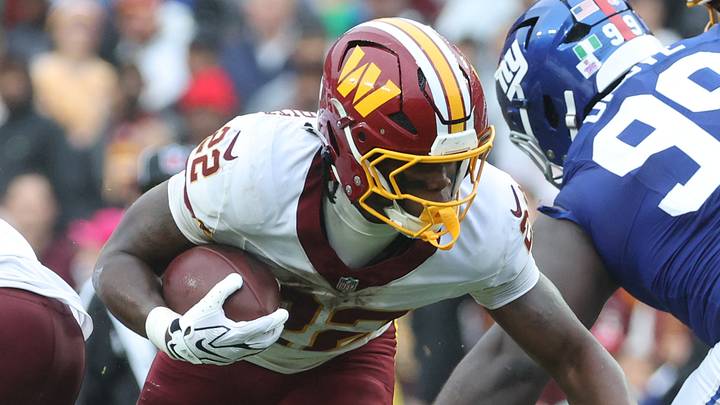 Washington Commanders running back Jacory Croskey-Merritt Washington Commanders running back Jacory Croskey-Merritt