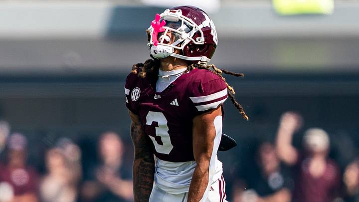 Mississippi State wide receiver Anthony Evans III (3) celebrates during a college football game between Mississippi State and Alabama at Davis Wade Stadium in Starkville, Miss., on Saturday, Oct. 3, 2026. Alabama defeated Mississippi State 56-23. Mississippi State wide receiver Anthony Evans III (3) celebrates during a college football game between Mississippi State and Alabama at Davis Wade Stadium in Starkville, Miss., on Saturday, Oct. 3, 2026. Alabama defeated Mississippi State 56-23.