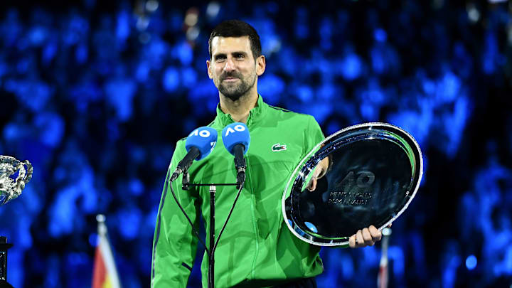 Novak Djokovic lost to Carlos Alcaraz in the 2026 Australian Open. Novak Djokovic lost to Carlos Alcaraz in the 2026 Australian Open.