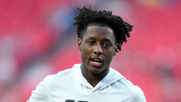 Sep 20, 2026; Kansas City, Missouri, USA;  Indianapolis Colts cornerback Sauce Gardner (1) warms up prior to the game against the Kansas City Chiefs at GEHA Field at Arrowhead Stadium.  Mandatory Credit: Jay Biggerstaff-Imagn Images