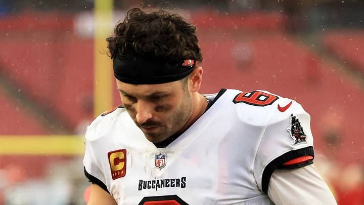 Sep 20, 2026; Tampa, Florida, USA; Tampa Bay Buccaneers quarterback Baker Mayfield (6) walks off the field as they lost to the Cleveland Browns at Raymond James Stadium. Mandatory Credit: Kim Klement Neitzel-Imagn Images Sep 20, 2026; Tampa, Florida, USA; Tampa Bay Buccaneers quarterback Baker Mayfield (6) walks off the field as they lost to the Cleveland Browns at Raymond James Stadium. Mandatory Credit: Kim Klement Neitzel-Imagn Images