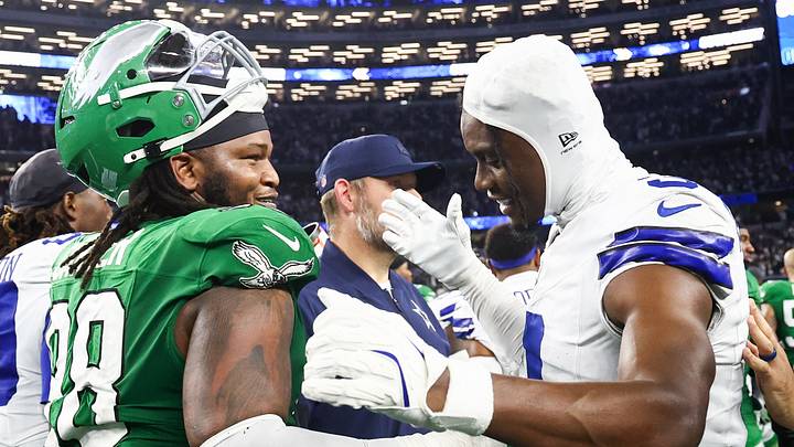 Dallas Cowboys wide receiver George Pickens and Philadelphia Eagles defensive tackle Jalen Carter