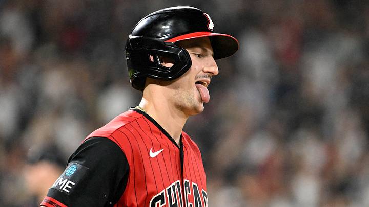 Sep 4, 2026; Chicago, Illinois, USA; Chicago White Sox shortstop Colson Montgomery (12) sticks out his tongue after hitting a two-run home run during the fourth inning against the Minnesota Twins at Rate Field. Mandatory Credit: Matt Marton-Imagn Images Sep 4, 2026; Chicago, Illinois, USA; Chicago White Sox shortstop Colson Montgomery (12) sticks out his tongue after hitting a two-run home run during the fourth inning against the Minnesota Twins at Rate Field. Mandatory Credit: Matt Marton-Imagn Images