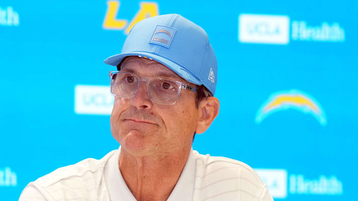 Los Angeles Chargers head coach Jim Harbaugh