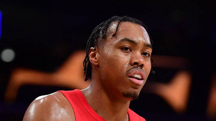 Toronto Raptors forward Scottie Barnes reacts after a technical foul called against him. Toronto Raptors forward Scottie Barnes reacts after a technical foul called against him.