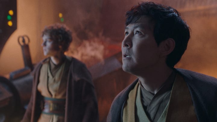 (L-R): Torbin (Dean-Charles Chapman) and Sol (Lee Jung-jae) in Lucasfilm's THE ACOLYTE, season one, exclusively on Disney+. ©2024 Lucasfilm Ltd. & TM. All Rights Reserved.