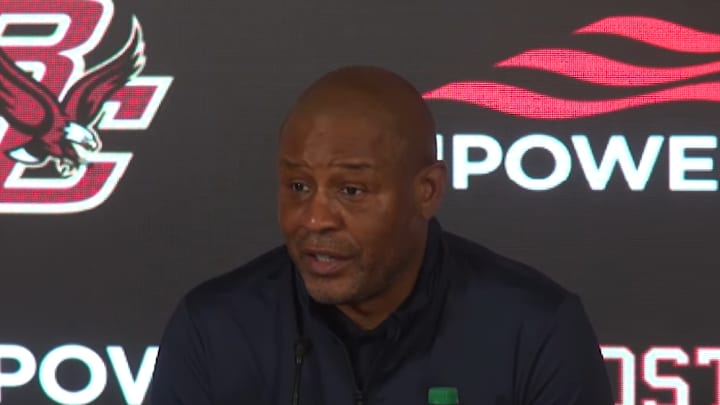 January 17, 2026; Chestnut Hill, Mass., USA; Syracuse Orange head coach Adrian Autry addresses the media following Syracuse's 81-73 overtime loss to Boston College at Conte Forum. Mandatory Credit: Screen shot courtesy of Syracuse Athletic Communications. 