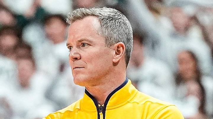Michigan head coach Dusty May watches a play against Michigan State during the second half at Breslin Center in East Lansing on Friday, Jan. 30, 2026. Michigan head coach Dusty May watches a play against Michigan State during the second half at Breslin Center in East Lansing on Friday, Jan. 30, 2026.