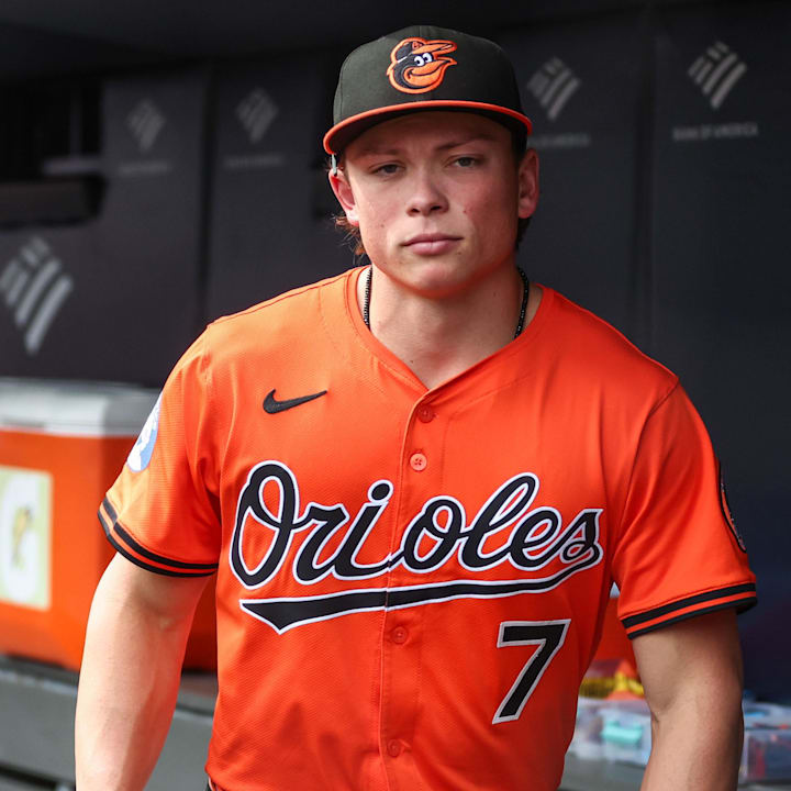 Baltimore Orioles second baseman Jackson Holliday (7)