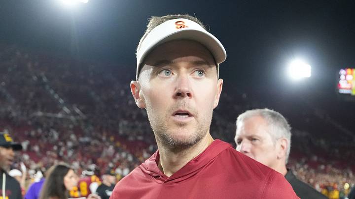 Sep 4, 2026; Los Angeles, California, USA; Southern California Trojans head coach Lincoln Riley reacts after the game against the Fresno State Bulldogs at United Airlines Field at Los Angeles Memorial Coliseum. Mandatory Credit: Kirby Lee-Imagn Images Sep 4, 2026; Los Angeles, California, USA; Southern California Trojans head coach Lincoln Riley reacts after the game against the Fresno State Bulldogs at United Airlines Field at Los Angeles Memorial Coliseum. Mandatory Credit: Kirby Lee-Imagn Images