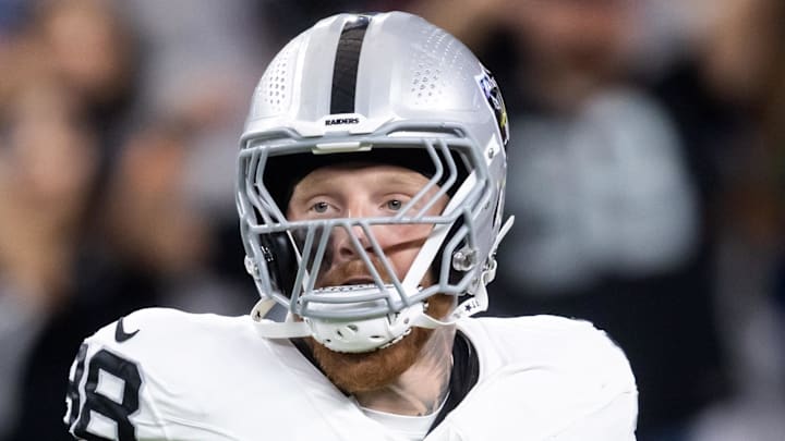 Aug 23, 2025; Glendale, Arizona, USA; Detailed view of the Michael Jordan, Muhammed Ali and Kobe Bryant tattoos on the stomach of Las Vegas Raiders defensive end Maxx Crosby (98) against the Arizona Cardinals during a preseason NFL game at State Farm Stadium. Mandatory Credit: Mark J. Rebilas-Imagn Images Aug 23, 2025; Glendale, Arizona, USA; Detailed view of the Michael Jordan, Muhammed Ali and Kobe Bryant tattoos on the stomach of Las Vegas Raiders defensive end Maxx Crosby (98) against the Arizona Cardinals during a preseason NFL game at State Farm Stadium. Mandatory Credit: Mark J. Rebilas-Imagn Images