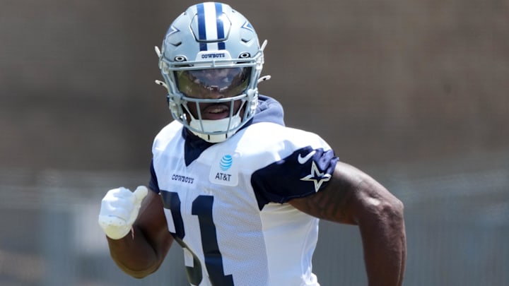 Dallas Cowboys receiver Jonathan Mingo (81) at training camp at the River Ridge Fields.