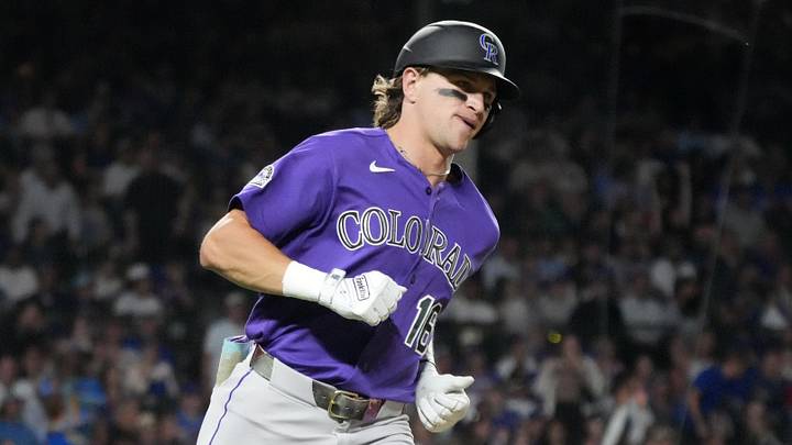 Colorado Rockies outfielder Cole Carrigg (16) hits a three-run homer against the Chicago Cubs. Colorado Rockies outfielder Cole Carrigg (16) hits a three-run homer against the Chicago Cubs.