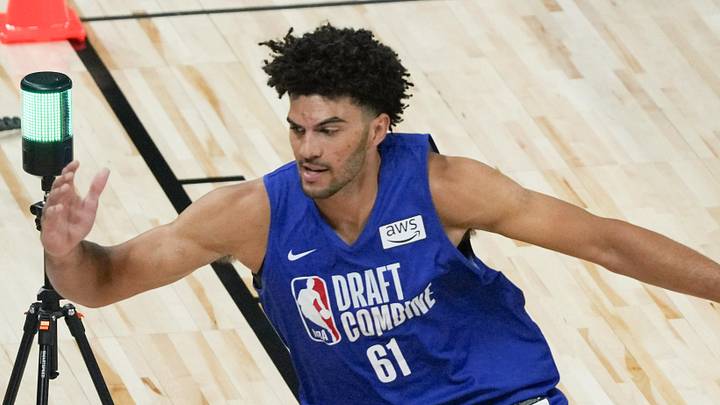 May 12, 2026; Chicago, IL, USA; Cameron Boozer participates in the 2026 NBA Draft Combine at Wintrust Arena. Mandatory Credit: David Banks-Imagn Images May 12, 2026; Chicago, IL, USA; Cameron Boozer participates in the 2026 NBA Draft Combine at Wintrust Arena. Mandatory Credit: David Banks-Imagn Images