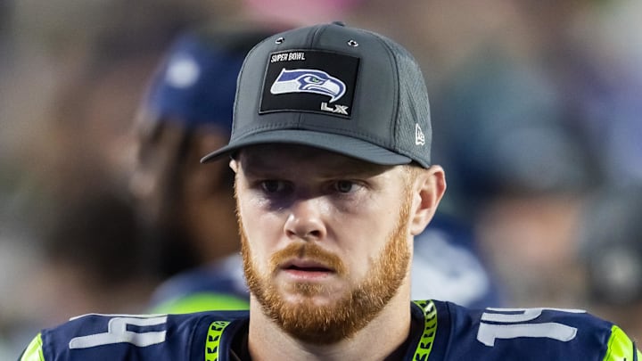 Feb 8, 2026; Santa Clara, CA, USA; Seattle Seahawks quarterback Sam Darnold (14) against the New England Patriots during Super Bowl LX at Levi's Stadium. Mandatory Credit: Mark J. Rebilas-Imagn Images Feb 8, 2026; Santa Clara, CA, USA; Seattle Seahawks quarterback Sam Darnold (14) against the New England Patriots during Super Bowl LX at Levi's Stadium. Mandatory Credit: Mark J. Rebilas-Imagn Images