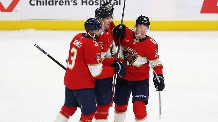 The Florida Panthers celebrate after another incredible victory The Florida Panthers celebrate after another incredible victory