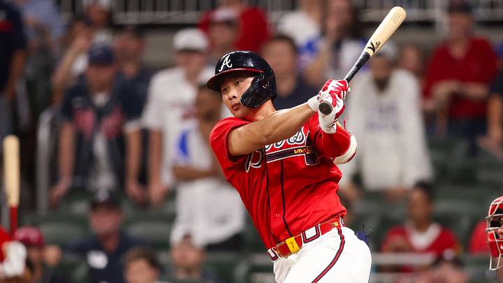 Sep 11, 2026; Atlanta, Georgia, USA; Atlanta Braves shortstop Ha-Seong Kim (7) hits an RBI single against the Philadelphia Phillies in the eleventh inning at Truist Park. Mandatory Credit: Brett Davis-Imagn Images Sep 11, 2026; Atlanta, Georgia, USA; Atlanta Braves shortstop Ha-Seong Kim (7) hits an RBI single against the Philadelphia Phillies in the eleventh inning at Truist Park. Mandatory Credit: Brett Davis-Imagn Images