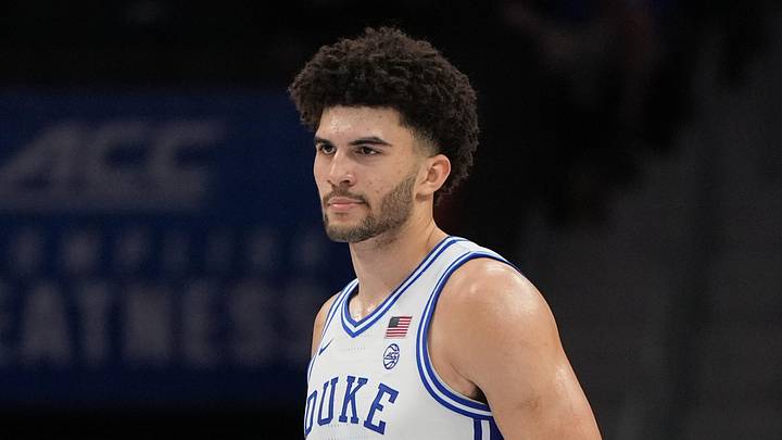 Mar 13, 2026; Charlotte, NC, USA; Duke Blue Devils forward Cameron Boozer (12) on the court in the second half at Spectrum Center. Mandatory Credit: Bob Donnan-Imagn Images