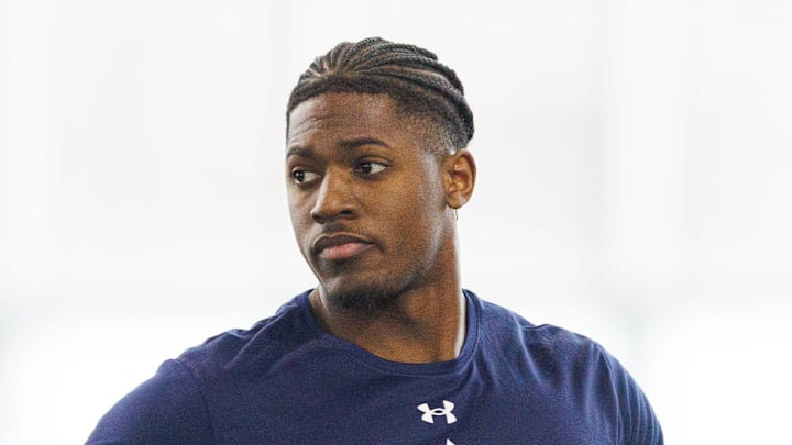 Running back Jadarian Price during Notre Dame football's Pro Day