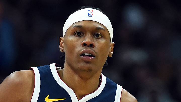 Mar 27, 2026; Denver, Colorado, USA; Denver Nuggets guard Peyton Watson (8) after making a basket during the second half against the Utah Jazz at Ball Arena. Mandatory Credit: Christopher Hanewinckel-Imagn Images Mar 27, 2026; Denver, Colorado, USA; Denver Nuggets guard Peyton Watson (8) after making a basket during the second half against the Utah Jazz at Ball Arena. Mandatory Credit: Christopher Hanewinckel-Imagn Images