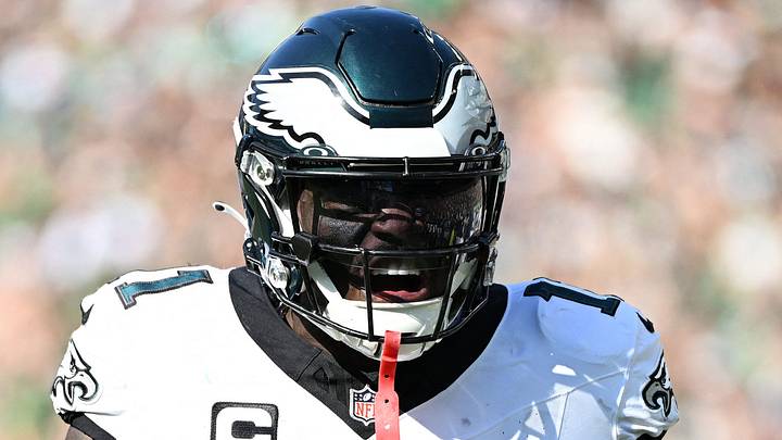 Sep 21, 2025; Philadelphia, Pennsylvania, USA; Philadelphia Eagles wide receiver AJ. Brown (11) reacts against the Los Angeles Rams during the second half at Lincoln Financial Field. Mandatory Credit: Eric Hartline-Imagn Images Sep 21, 2025; Philadelphia, Pennsylvania, USA; Philadelphia Eagles wide receiver AJ. Brown (11) reacts against the Los Angeles Rams during the second half at Lincoln Financial Field. Mandatory Credit: Eric Hartline-Imagn Images