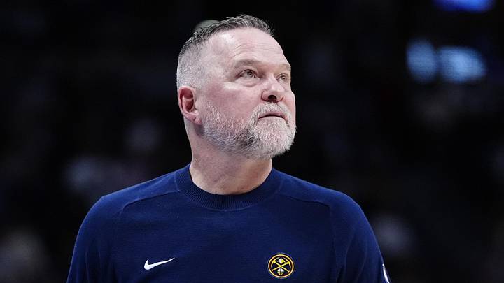 Mar 28, 2025; Denver, Colorado, USA; Denver Nuggets head coach Michael Malone during the second quarter against the Utah Jazz at Ball Arena. Mandatory Credit: Ron Chenoy-Imagn Images Mar 28, 2025; Denver, Colorado, USA; Denver Nuggets head coach Michael Malone during the second quarter against the Utah Jazz at Ball Arena. Mandatory Credit: Ron Chenoy-Imagn Images