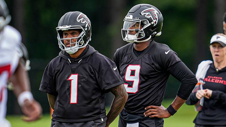 Neither Tua Tagovailoa (left) or Michael Penix Jr. were available for the Atlanta Falcons season opener against the Pittsburgh Steelers. Neither Tua Tagovailoa (left) or Michael Penix Jr. were available for the Atlanta Falcons season opener against the Pittsburgh Steelers.