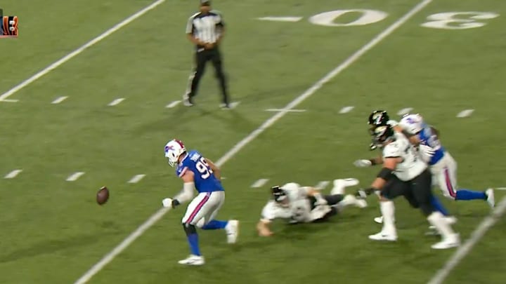 Mac Jones entered the game and quickly gave the ball back to the Bills.