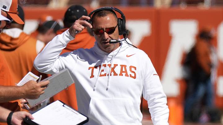 Texas Longhorns Head Coach Steve Sarkisian during the first half against the Florida Gators at Darrell K Royal-Texas Memorial Stadium. 