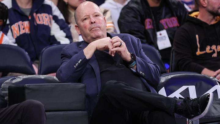 Nov 9, 2025; New York, New York, USA; New York Knicks President Leon Rose sits courtside during pregame warmups prior to the game against the Brooklyn Nets at Madison Square Garden. Mandatory Credit: Wendell Cruz-Imagn Images Nov 9, 2025; New York, New York, USA; New York Knicks President Leon Rose sits courtside during pregame warmups prior to the game against the Brooklyn Nets at Madison Square Garden. Mandatory Credit: Wendell Cruz-Imagn Images