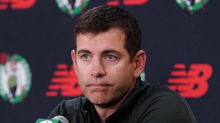 Sep 29, 2025; Boston, MA, USA; Boston Celtics president of basketball operations Brad Stevens talks to reporters during media day at the Auerbach Center. Mandatory Credit: David Butler II-Imagn Images Sep 29, 2025; Boston, MA, USA; Boston Celtics president of basketball operations Brad Stevens talks to reporters during media day at the Auerbach Center. Mandatory Credit: David Butler II-Imagn Images