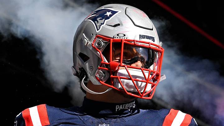 Nov 2, 2025; Foxborough, Massachusetts, USA; New England Patriots offensive tackle Will Campbell (66) walks out of the player's tunnel before a game against the Atlanta Falcons at Gillette Stadium. Mandatory Credit: Eric Canha-Imagn Images